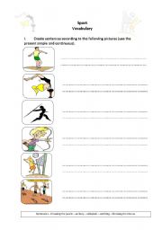 English worksheet: Sport Vocabulary 