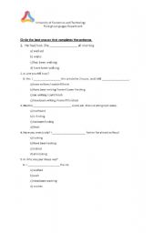 English Worksheet: Present Perfect vs Present Perfect COntinuous
