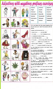 English Worksheet: Adjectives with negatives prefixes exercises