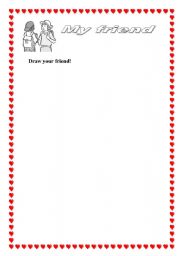 English Worksheet: my friend