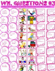 English Worksheet: WH QUESTIONS #3