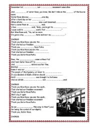 English Worksheet: sister Rosa Parks