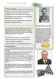 English Worksheet: PONZI SCHEME - Business English txt + video