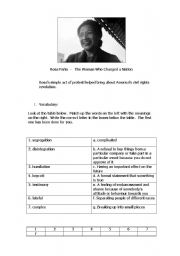 English Worksheet: Rosa Parks  -   The Woman Who Changed a Nation