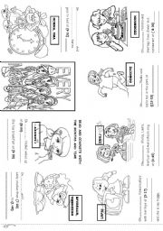 English Worksheet: Minibook about months and time