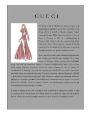 English Worksheet: Designer Label 5 ( Gucci)