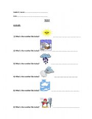 English Worksheet: WEATHER