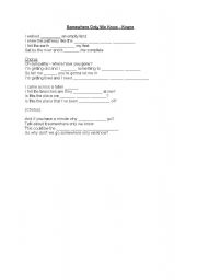 English Worksheet: Somewhere Only We Know & Shes Electric