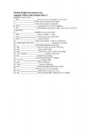 English worksheet: Simple past