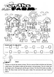 English Worksheet: On the farm