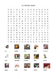 English worksheet: At the pet shop