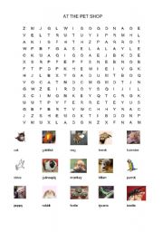 English Worksheet: At the pet shop
