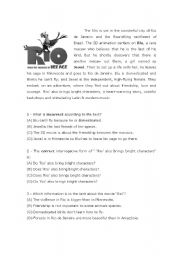 English Worksheet: Rio _The Movie