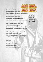 English Worksheet: David Bowie - Space Oddity
