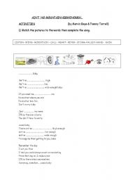 English Worksheet: Song: Aint no mountain high enough