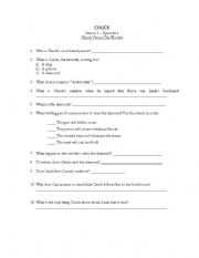 English worksheet: Chuck Season 1, Episode 4