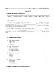 English worksheet: step up 3d