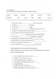 English worksheet: vocabulary study