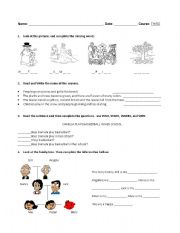 English worksheet: Seasons and Family member