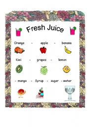 English worksheet: Fruits,vegetables
