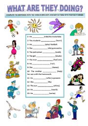 English Worksheet: PRESENT CONTINUOUS