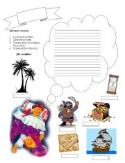 English Worksheet: A pirate story