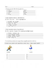 English worksheet: comparing people