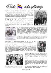 English Worksheet: The History of Gay Pride