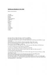 English Worksheet: getting up and going to the toillete