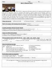 English Worksheet: Humour at work