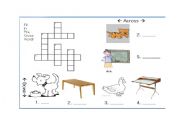 English Worksheet: Simple  Crossword 