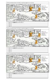 English Worksheet: WHERE IS GARFIELD? Prepositions of place...editable