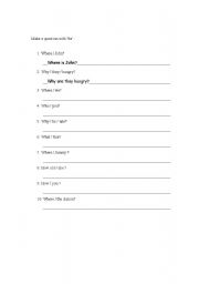 English Worksheet: Simple Present Form Exercise