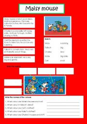 English worksheet: Maisy mouse