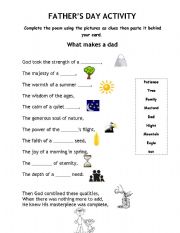 English Worksheet: FATHERS DAY GIFT