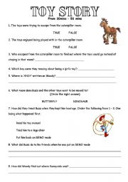 English Worksheet: Toy Story 3