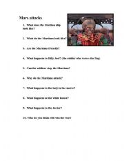 English worksheet: Mars Attacks