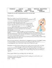 English Worksheet: MATERNITY VOCABULARY 