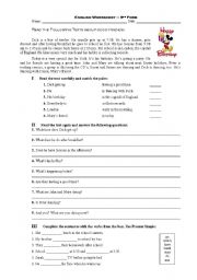 English Worksheet: Dicks birthday