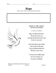 English Worksheet: Hope