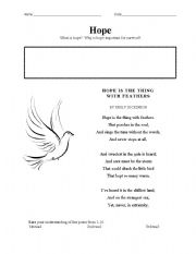 English worksheet: Hope