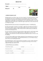 English Worksheet: bullying