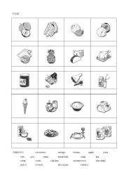English Worksheet: Food Quiz