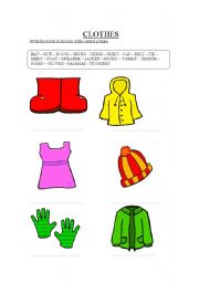 English worksheet: Clothes