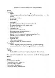 English Worksheet: Film analysis