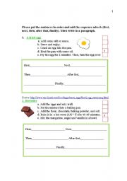 English Worksheet: First- next- then-after that - finally part 3