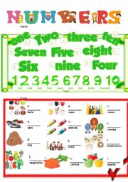 English Worksheet: numbers