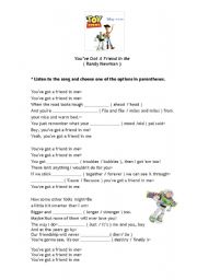 English Worksheet: Youve got a friend in me