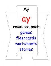 English Worksheet: ay resource pack