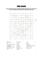 English worksheet: The Clock - puzzle